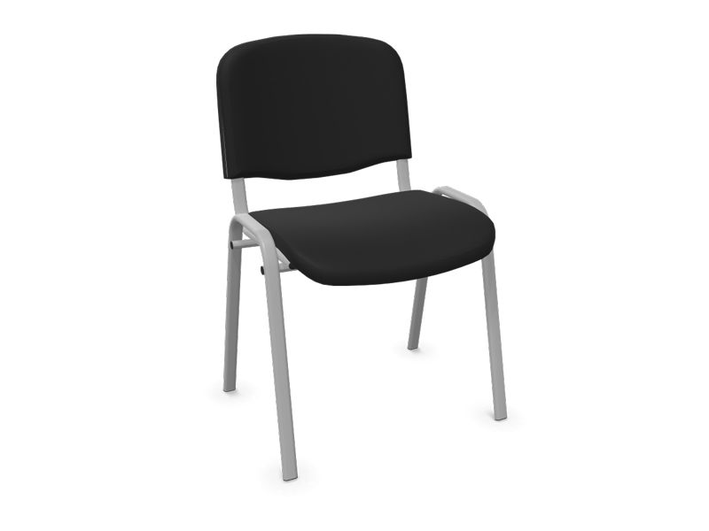 Iso stol, Burgund med alugrå stoleben