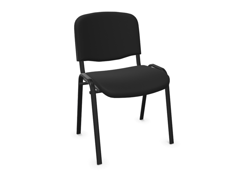 Iso stol, Mørk grå med sorte stoleben