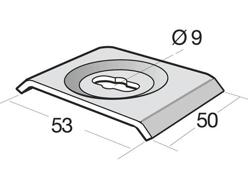 Spændeplade Cablofil CE-40-E el-galv