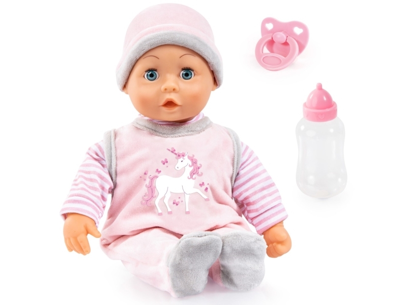 Bayer Design First Words Babydukke 38 cm med 24 funktioner, Unicorn