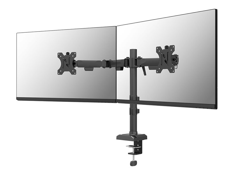 Neomounts Ds60-600Bl2 - Monteringssæt (Monitorarm) - Fuld Bevægelse - For 2 Skærme - Stål - Sort - Skærmstørrelse: 10"-32" - Skrivebordsmonterbar
