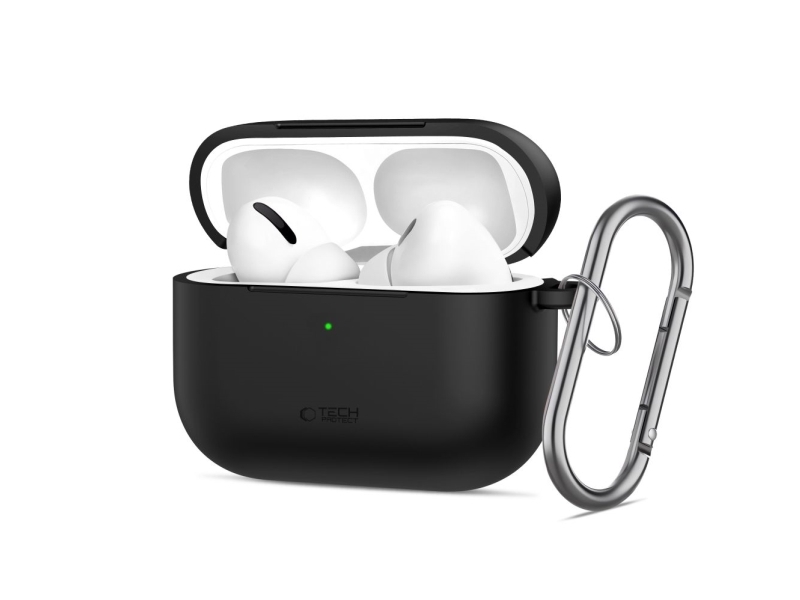 4Kom Case Tech-Protect Silikonekrog Til Apple Airpods Pro 3 Sort