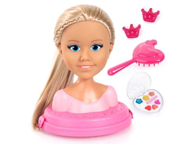 Charlene Top Model Sminke og Frisørhoved med kosmetik 21 cm