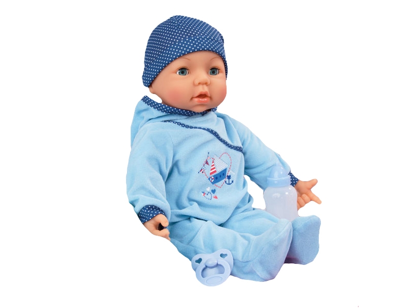 Bayer Design Hello Baby Boy, Baby dukke, Hanstik, Dreng, Tale funktion, 460 mm, Flerfarvet