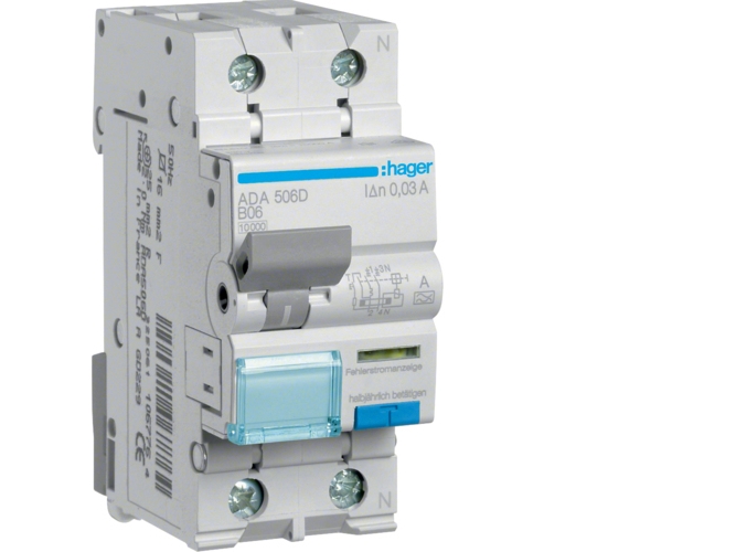 Hager FI-LS 1P+N 10KA B-6A 30mA A