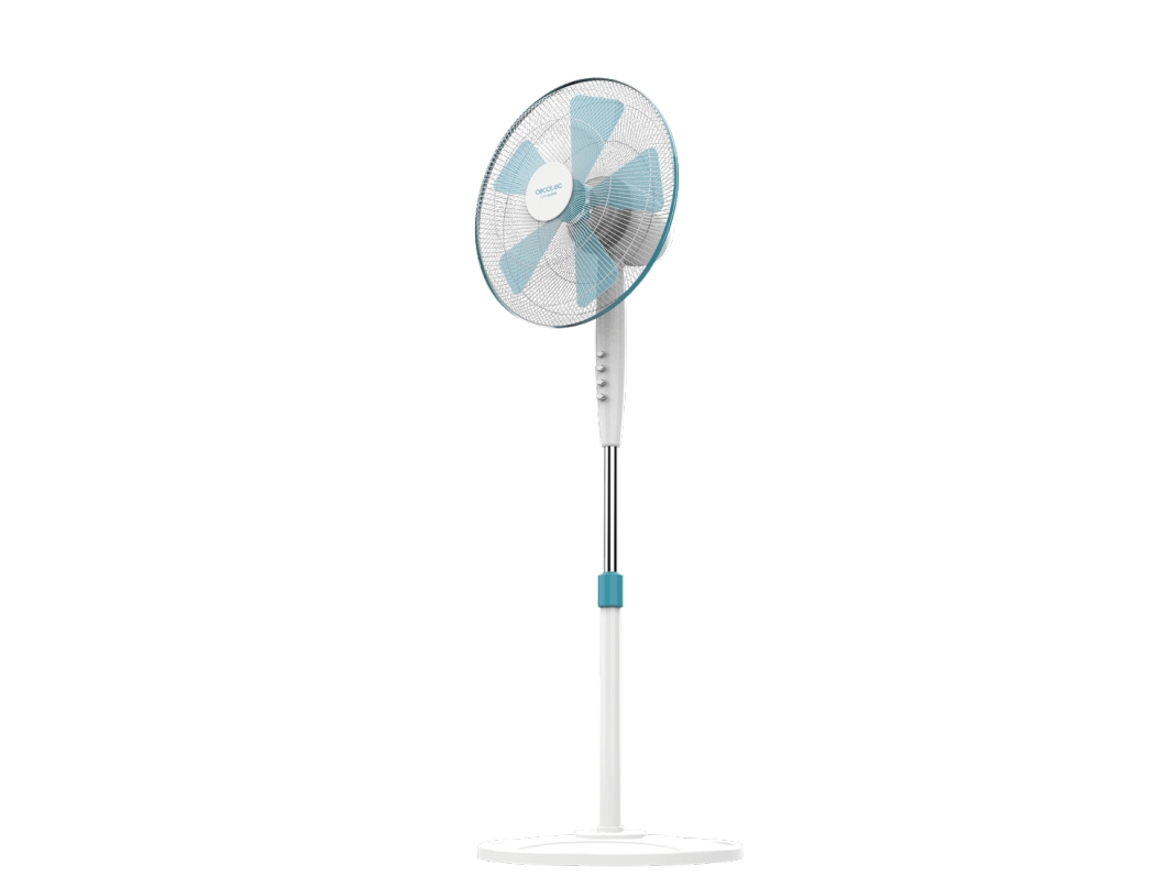 Cecotec EnergySilence 500, Husholdning ventilator, Blå, Metallic, Hvid, Gulv, 40 cm, 1150 - 1350 mm, Vekselstrøm