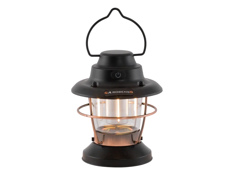Robens Munros, Batteridriven campinglampa, Svart, Akrylnitrilbutadienstyren, J&auml;rn, Polykarbonat (PC), H&auml;ngkrok, IPX4, 280 lm