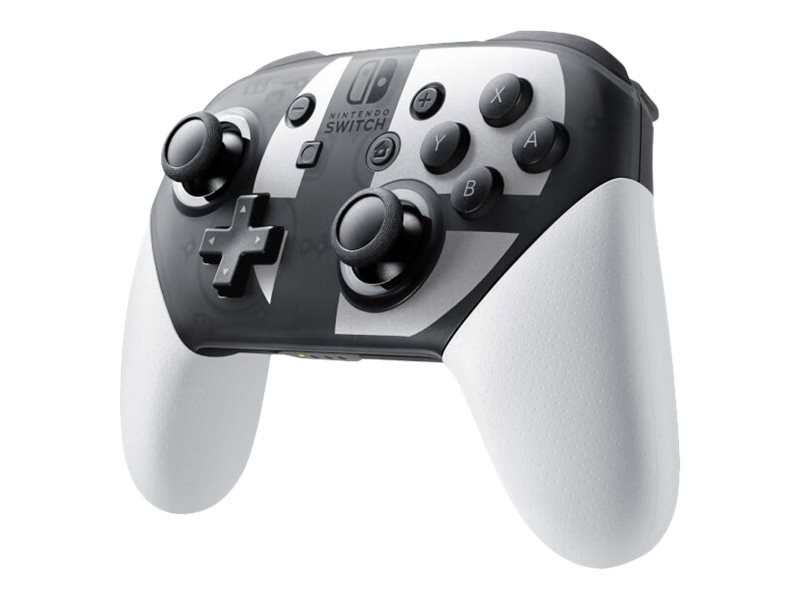 NINTENDO Switch Pro Controller - Super Smash Bros. Ultimate Edition - gamepad - 14 knapper - trådløs - Bluetooth - grå, hvid - for Nintendo Switch