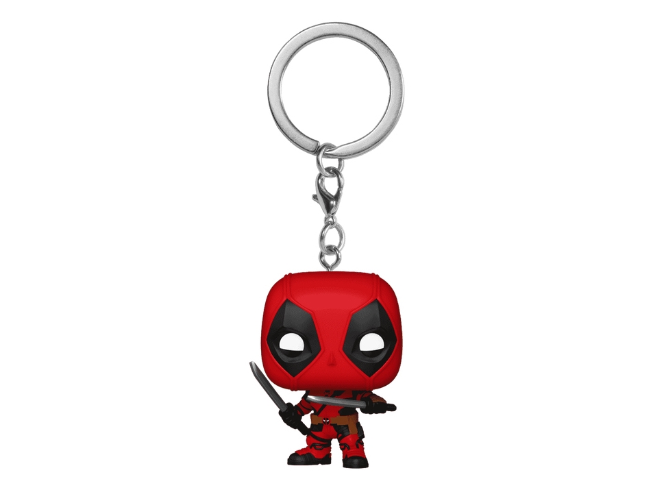 FUNKO POP! KEYCHAIN Deadpool with Swords, Nøglering, Rød, Sort, Vinyl, Deadpool, 102 mm, Kasse