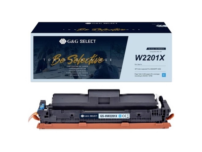 G&G Toner Ersetzt Hp W2201x Kompatibel Cyan 5500 Seiten Gs-Hw2201x
