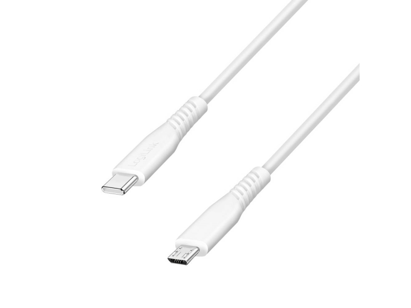 Logilink Usb-C Kabel Usb 2.0 Usb-C Stik, Usb-Micro-B-Hanstik 2.0 M Hvid Cu0244