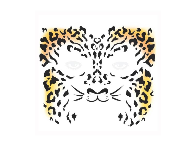 Leopard Gesichtstattoo