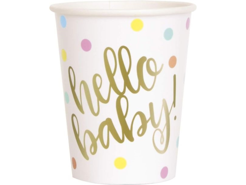 Hello Baby Pappbecher, 8 Stk.