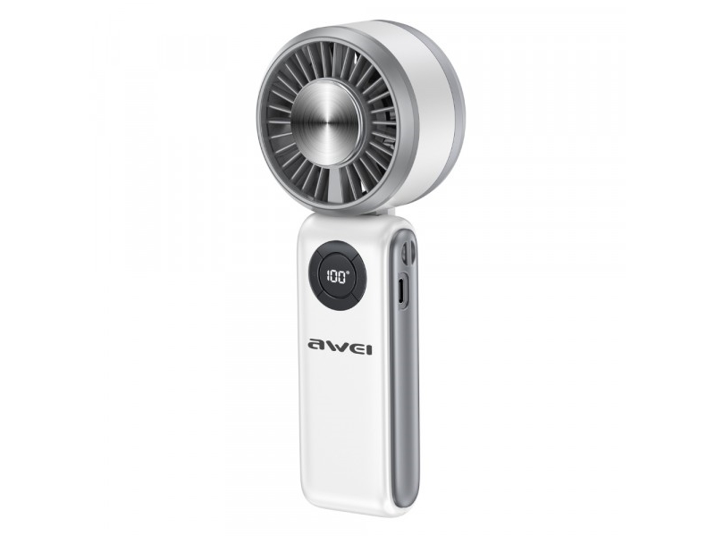 Rankinis ventiliatorius AWEI F39 Fast Ice baltos spalvos