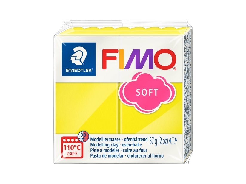 Forma Fimo soft 57 g citron gul - (6 st.)