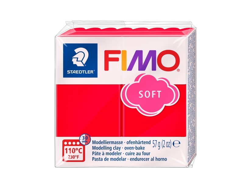 Modellerlera Fimo soft 57 g indisk röd - (6 st.) | Leksaker - Kreativitet - Spela degen | GameStuff