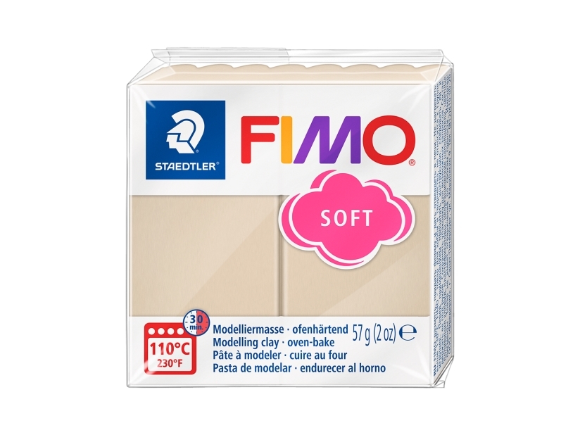 Fimo Soft modellerlera 57 g sand - (6 st) | Leksaker - Kreativitet - Spela degen | GameStuff