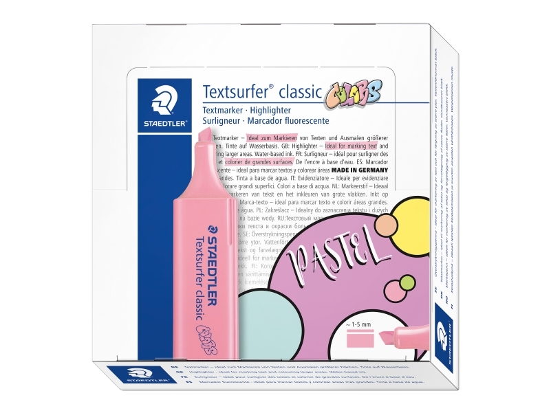 Textsurfer klassisk pastell ljus karmin - (10 st.) | Skrivredskap - Överstryckningspennor - Övriga Överstryckningspennor | GameStuff