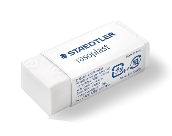 Rasoplast suddgummi 43x19x13 mm - (30 st.) | Skrivredskap - Korrigeringsprodukter - Suddgummi | GameStuff