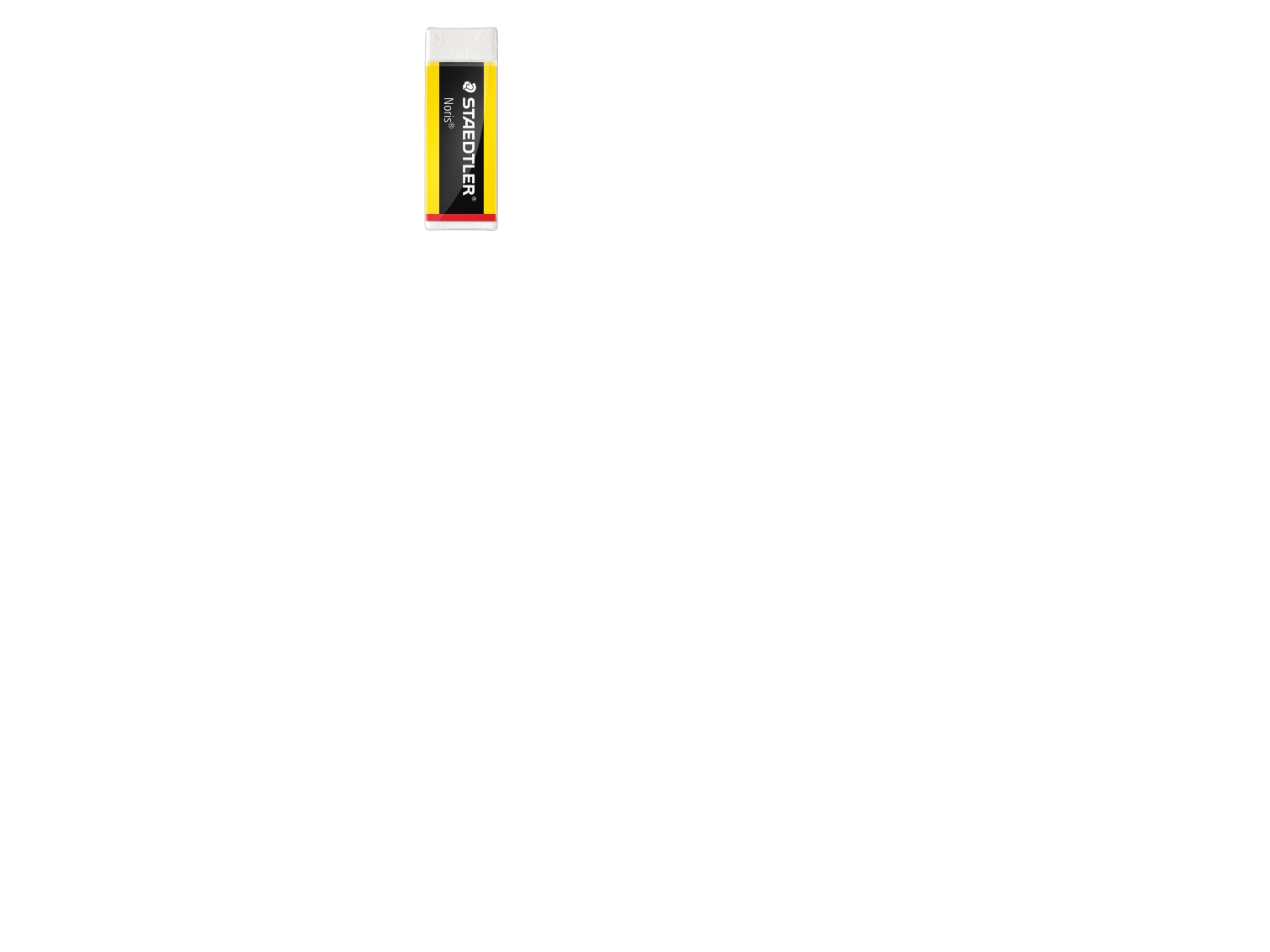 Staedtler Noris, Vit, 65 mm, 23 mm, 13 mm, 1 styck, Tyskland | Skrivredskap - Korrigeringsprodukter - Suddgummi | GameStuff