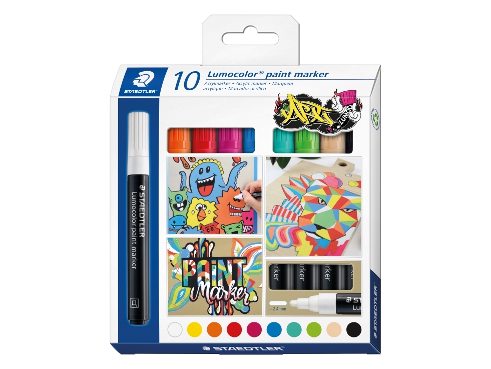 Lumocolor färgpenn/paintmarker 10 st./ass - (10 st.) | N - A | GameStuff