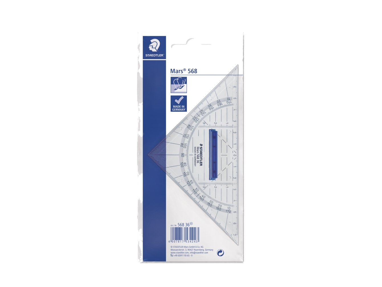 Mars® geometrisk trekant med flyttbart grepp 16 cm - (10 st.) | Skrivredskap - Skrivtillbehör - Linjaler & målare | GameStuff