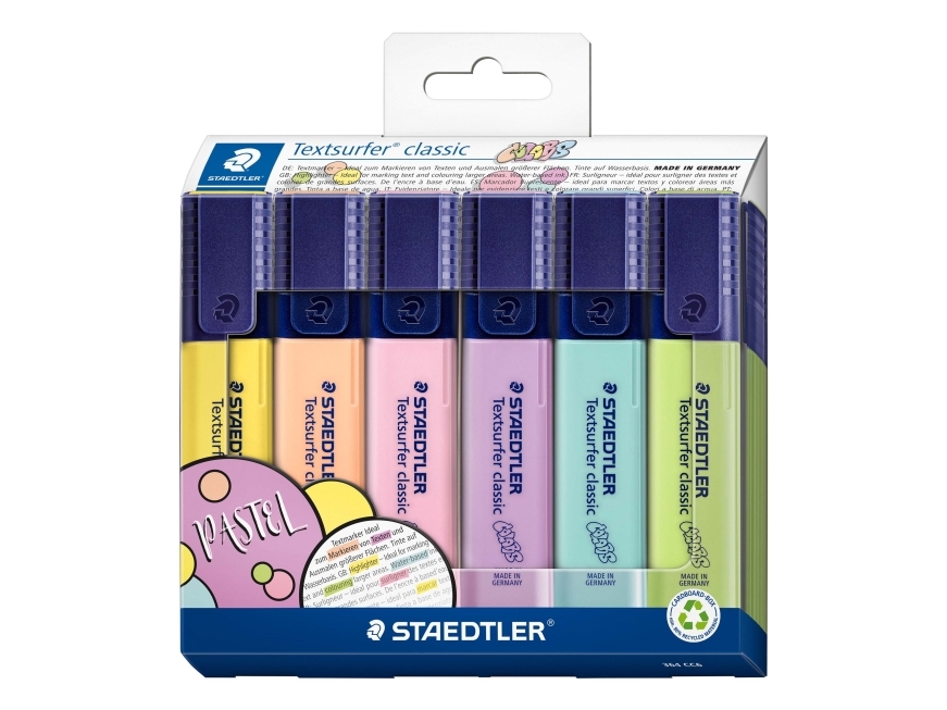 Textsurfer classic pastel - 6 ass./etui (5 st.)