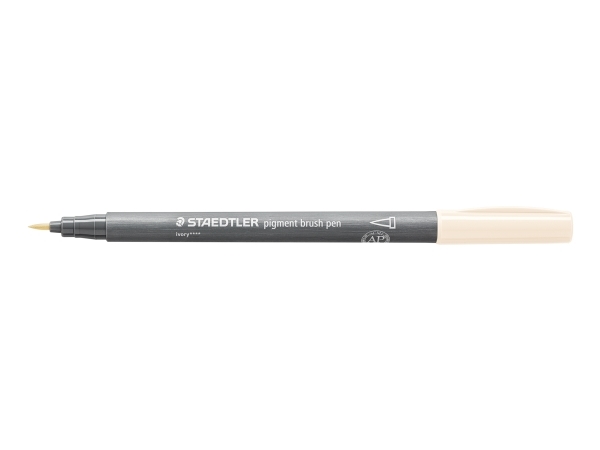 Brush pigment pen elfenben - (10 stk.)