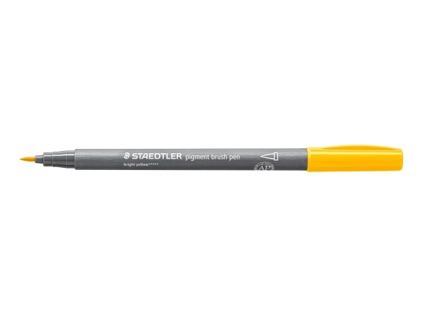 Brush pigment pen klar gul - (10 stk.)