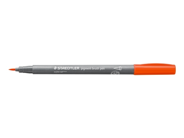 Brush pigment pen skarlagen rød - (10 stk.)