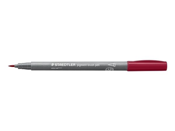 Brush pigment pen vin rød - (10 stk.)