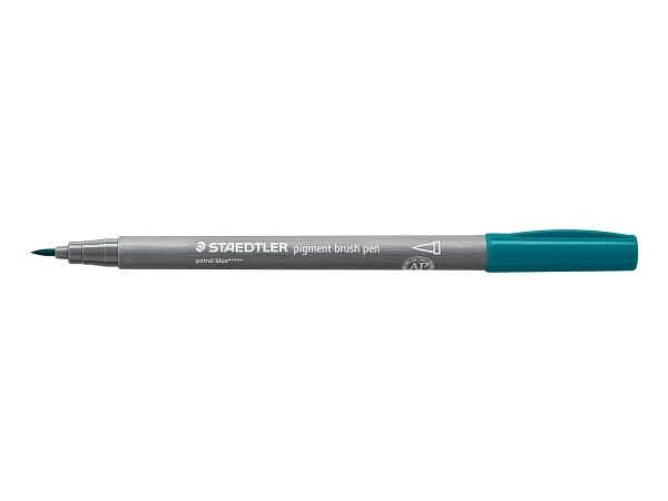 Brush pigment pen petrolblå - (10 stk.)