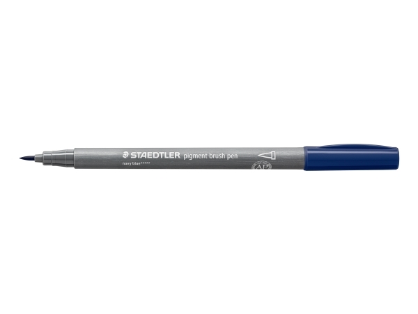 Brush pigment pen marineblå - (10 stk.)