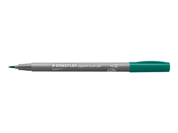 Brush pigment pen gran grøn - (10 stk.)