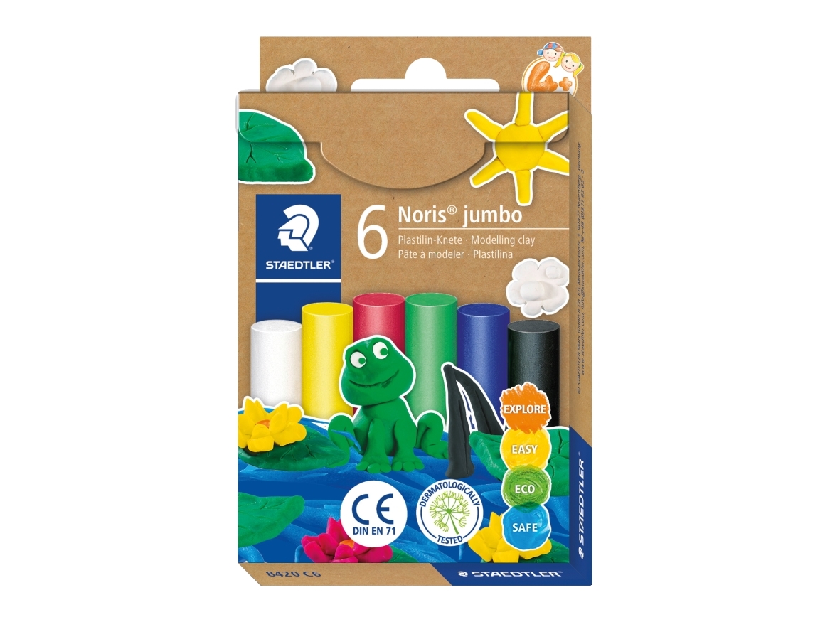 Noris Junior modelleringsvax standard - (6 st.) | Leksaker - Kreativitet - Spela degen | GameStuff