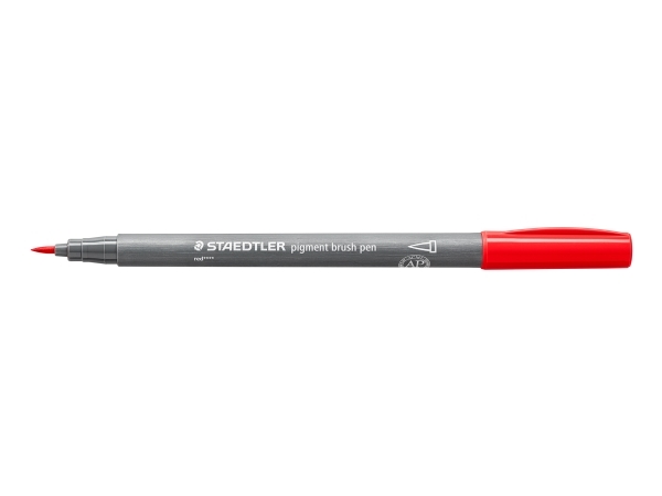 Brush pigment pen rød - (10 stk.)