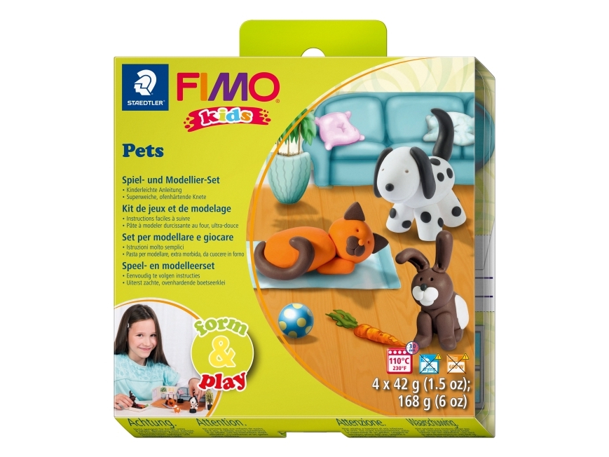 Fimo kids f&p. husdjur - (5 st.) | Leksaker - Kreativitet - Spela degen | GameStuff