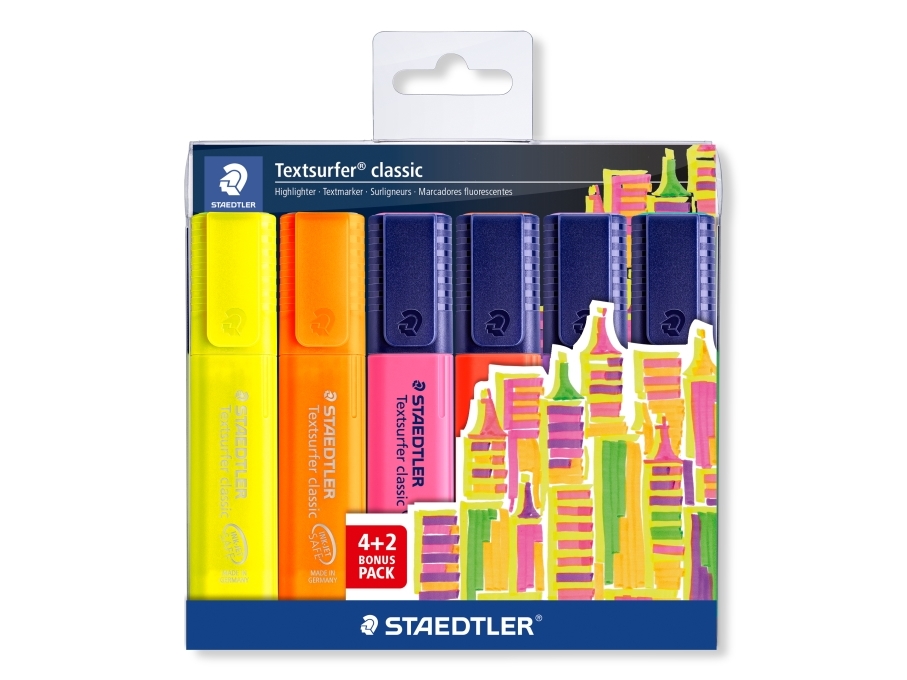 Textsurfer classic inkjet 4+2/väska - (5 st.) | Skrivredskap - Överstryckningspennor - Övriga Överstryckningspennor | GameStuff