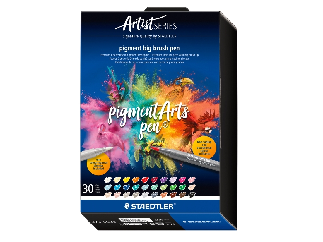 Staedtler Pigment big brush pen 30 stk. + én blenderpen
