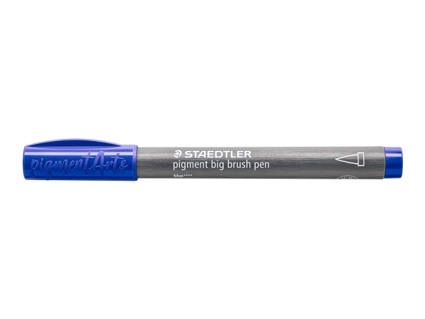 Brush pigment pen stor blå - (10 stk.)