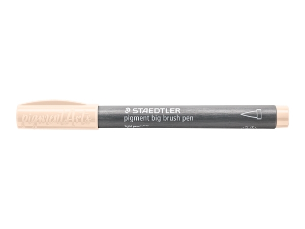 Brush pigment pen stor lys fersken - (10 stk.)