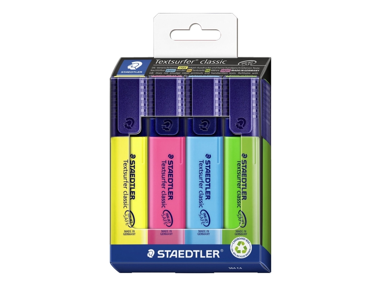 Staedtler Textsurfer classic 364, 4 st | Skrivredskap - Överstryckningspennor - Övriga Överstryckningspennor | GameStuff