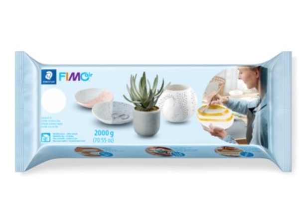 Staedtler FIMOair 8102-0, Keramiklera, Vit, 8 styck, 110 ° C, 30 min, Tyskland | Leksaker - Kreativitet - Spela degen | GameStuff