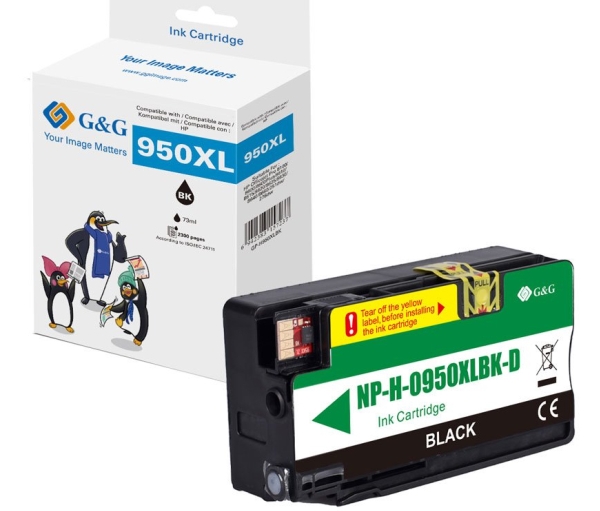G&G Kompatibel Mit Hp Hp 950Xl/ Cn045ae Druckerpatrone Schwarz, Schwarz, 73 Ml, 1 Stück(E), 2300 Seiten, Einzelpackung