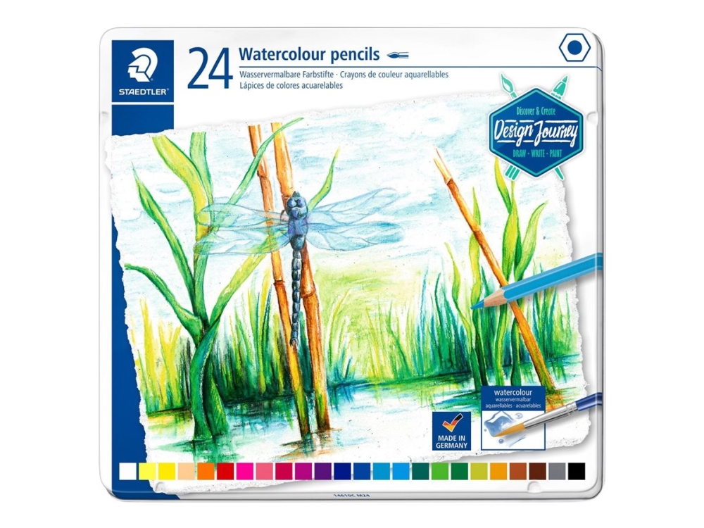 STAEDTLER 146 10C - Vattenfärgspenna - blandade färger (paket om 24) | Skola & Hobby - Konstmaterial - Akvareller och vattenfärger | GameStuff