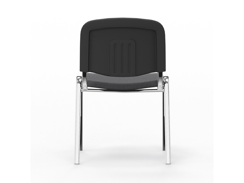 Iso stol, Mørk grå med krom stoleben