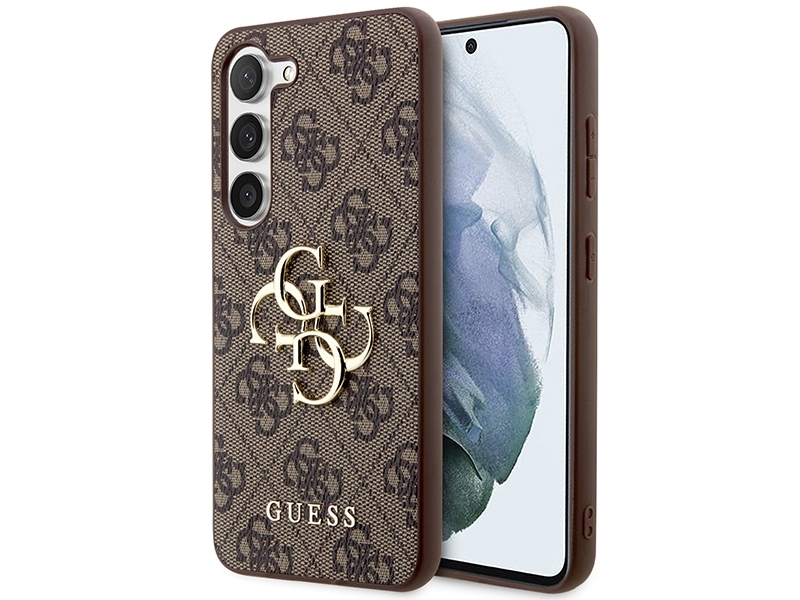 Guess GUHCS23S4GMGBR S23 S911 hardcase 4G Big Metal Logo - brun/brun