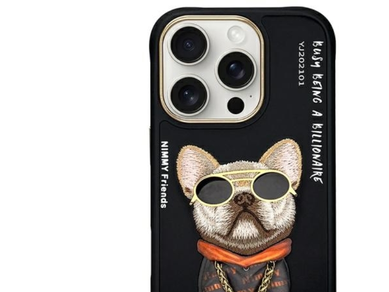 Nimmy Glasses Cool Dog Hülle Für Iphone 16 Pro Max - Schwarz