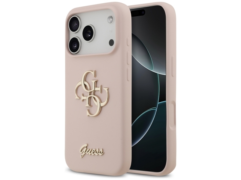 Guess Silikon Big 4G Script-Hülle Für Iphone 17 Pro - Pink