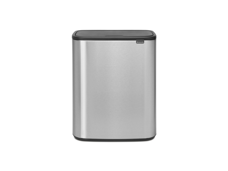 Brabantia Bo Touch Bin, 60 L, Rektangulær, Metal, Rustfrit Stål, Plast, 545 Mm